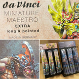 SERIE 76 - TONDO MANICO CORTO - PENNELLO IN PELO DI MARTORA KOLINSKY MINIATURE MAESTRO PELO CORTO ED APPUNTITO